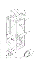Refrigerator Liner parts for Whirlpool Refrigerator ED5THAXMS10 from AppliancePartsPros.com