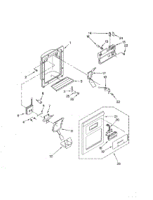 Dispenser Front parts for Whirlpool Refrigerator ED5THAXMS10 from AppliancePartsPros.com