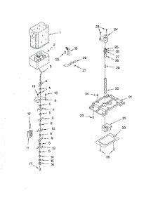 Motor & Ice Container parts for Whirlpool Refrigerator ED5THAXMS10 from AppliancePartsPros.com