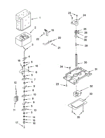 Motor And Ice Container Parts parts for Whirlpool Refrigerator ED5SHAXMT10 from AppliancePartsPros.com