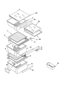 Refrigerator Shelf Parts parts for Whirlpool Refrigerator ED5SHAXMT10 from AppliancePartsPros.com