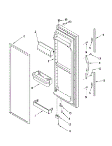 Refrigerator Door Parts parts for Whirlpool Refrigerator ED5SHAXMT10 from AppliancePartsPros.com