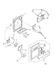 Dispenser Front Parts parts for Whirlpool Refrigerator ED5SHAXMT10 from AppliancePartsPros.com