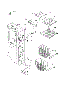 Freezer Liner parts for Whirlpool Refrigerator ED5SHEXMQ10 from AppliancePartsPros.com