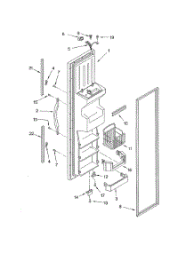 Freezer Door parts for Whirlpool Refrigerator ED5SHEXMB10 from AppliancePartsPros.com