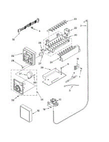 Icemaker parts for Whirlpool Refrigerator ED5SHEXMT10 from AppliancePartsPros.com
