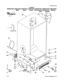 Cabinet parts for Whirlpool Refrigerator GS6NHAXVY04 from AppliancePartsPros.com