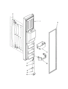 Freezer Door parts for Whirlpool Refrigerator GS6NHAXVQ04 from AppliancePartsPros.com