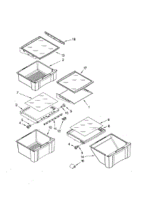 Refrigerator Shelf parts for Whirlpool Refrigerator GS6NHAXVK04 from AppliancePartsPros.com