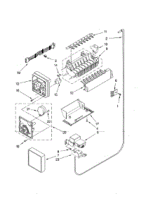Icemaker parts for Whirlpool Refrigerator GS6NHAXVB04 from AppliancePartsPros.com