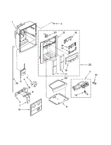 Dispenser Front parts for Whirlpool Refrigerator GS6NHAXVB04 from AppliancePartsPros.com