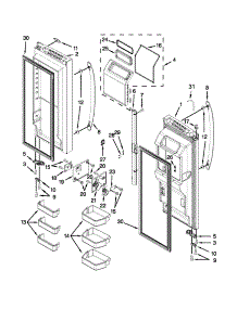 Refrigerator Door Parts parts for Whirlpool Refrigerator WRF736SDAT00 from AppliancePartsPros.com