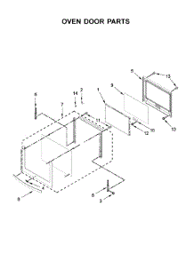 Oven Door Parts parts for Whirlpool Wall Oven WOC75EC0HW01 from AppliancePartsPros.com