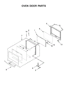 Oven Door Parts parts for Whirlpool Wall Oven WOC75EC0HV01 from AppliancePartsPros.com