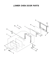 Lower Oven Door Parts parts for Whirlpool Wall Oven WOD77EC0HV01 from AppliancePartsPros.com