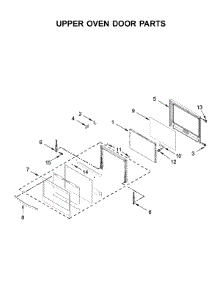 Upper Oven Door Parts parts for Whirlpool Wall Oven WOD77EC7HS01 from AppliancePartsPros.com