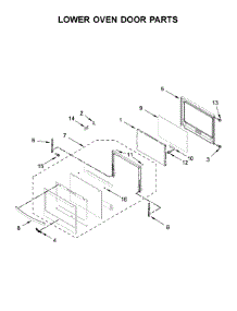 Lower Oven Door Parts parts for Whirlpool Wall Oven WOD97EC0HZ01 from AppliancePartsPros.com