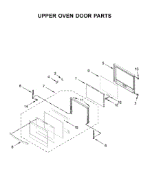 Upper Oven Door Parts parts for Whirlpool Wall Oven WOD97EC0HZ01 from AppliancePartsPros.com