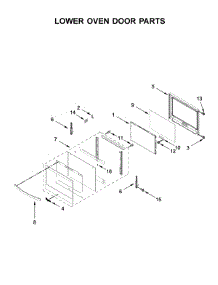 Lower Oven Door Parts parts for Whirlpool Wall Oven WOD51EC7HS01 from AppliancePartsPros.com