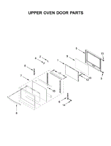 Upper Oven Door Parts parts for Whirlpool Wall Oven WOD51EC7HW01 from AppliancePartsPros.com