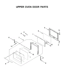 Upper Oven Door Parts parts for Whirlpool Wall Oven WODA7EC0HZ01 from AppliancePartsPros.com