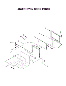 Lower Oven Door Parts parts for Whirlpool Wall Oven WODA7EC0HN01 from AppliancePartsPros.com