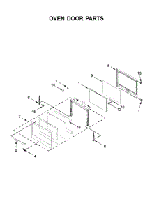 Oven Door Parts parts for Whirlpool Wall Oven WOS97EC0HZ01 from AppliancePartsPros.com