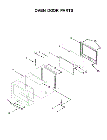 Oven Door Parts parts for Whirlpool Wall Oven WOC75EC7HS01 from AppliancePartsPros.com