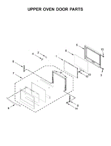 Upper Oven Door Parts parts for Whirlpool Wall Oven WOD77EC0HS01 from AppliancePartsPros.com