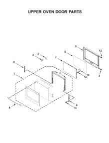 Upper Oven Door Parts parts for Whirlpool Wall Oven WOD77EC0HB01 from AppliancePartsPros.com