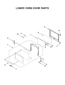 Lower Oven Door Parts parts for Whirlpool Wall Oven WOD77EC0HB01 from AppliancePartsPros.com