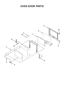 Oven Door Parts parts for Whirlpool Wall Oven WOS51EC0HB01 from AppliancePartsPros.com