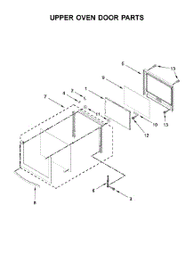 Upper Oven Door Parts parts for Whirlpool Wall Oven WOD93EC7AS06 from AppliancePartsPros.com