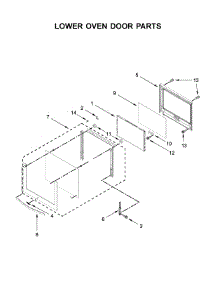 Lower Oven Door Parts parts for Whirlpool Wall Oven WOD93EC7AS06 from AppliancePartsPros.com