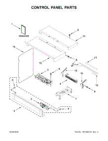 Control Panel Parts parts for Whirlpool Wall Oven WOC54EC0AB05 from AppliancePartsPros.com
