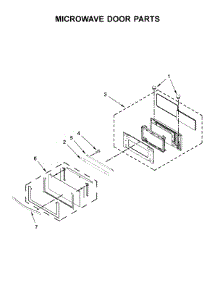 Microwave Door Parts parts for Whirlpool Wall Oven WOC54EC0AB05 from AppliancePartsPros.com