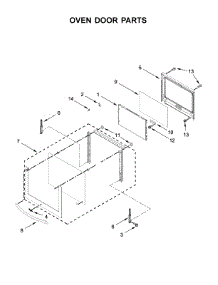Oven Door Parts parts for Whirlpool Wall Oven WOC97ES0ES04 from AppliancePartsPros.com