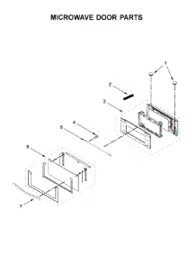 Microwave Door Parts parts for Whirlpool Wall Oven WOC97ES0ES04 from AppliancePartsPros.com