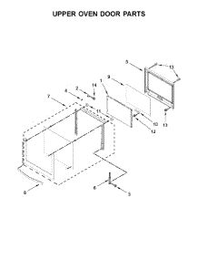 Upper Oven Door Parts parts for Whirlpool Wall Oven WOD51EC7AB06 from AppliancePartsPros.com