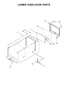 Lower Oven Door Parts parts for Whirlpool Wall Oven WOD93EC0AS06 from AppliancePartsPros.com