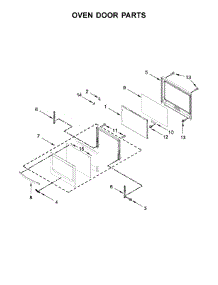 Oven Door Parts parts for Whirlpool Wall Oven WOC54EC7HW01 from AppliancePartsPros.com