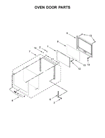 Oven Door Parts parts for Whirlpool Wall Oven WOS92EC0AS05 from AppliancePartsPros.com