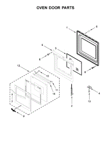 Oven Door Parts parts for Whirlpool Wall Oven WOS11EM4EB01 from AppliancePartsPros.com