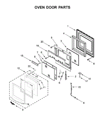 Oven Door Parts parts for Whirlpool Wall Oven WOS51ES4ES01 from AppliancePartsPros.com