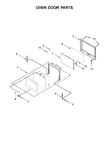 Oven Door Parts parts for Whirlpool Wall Oven WOC54EC0HB01 from AppliancePartsPros.com