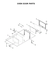 Oven Door Parts parts for Whirlpool Wall Oven WOSA2EC0HZ01 from AppliancePartsPros.com