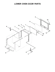 Lower Oven Door Parts parts for Whirlpool Wall Oven WOD97ES0ES03 from AppliancePartsPros.com