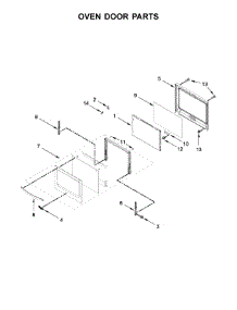 Oven Door Parts parts for Whirlpool Wall Oven WOC54EC7HB00 from AppliancePartsPros.com