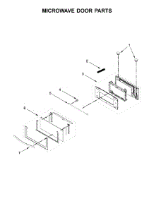 Microwave Door Parts parts for Whirlpool Wall Oven WOC97ES0ES03 from AppliancePartsPros.com