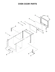 Oven Door Parts parts for Whirlpool Wall Oven WOC97ES0ES03 from AppliancePartsPros.com
